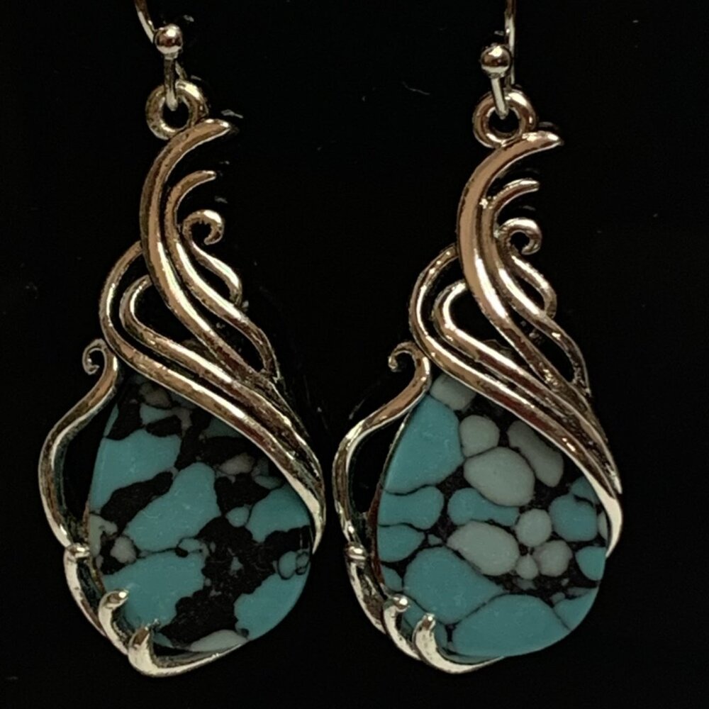 Turquoise Earring, Turquoise Jewelry, Boho Earring, Bohemian Earring, Gift Idea